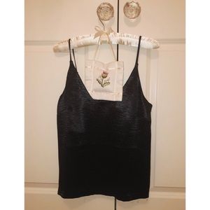 COPY - MINKPINK Black Thick Satin Top